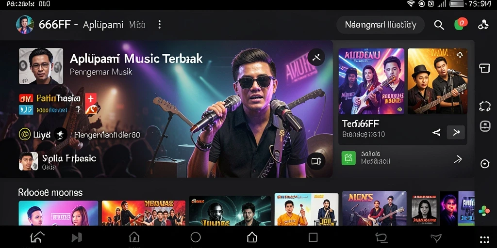 Screenshot gameplay 666FF menampilkan interaksi pengguna dengan musik yang menyenangkan.
