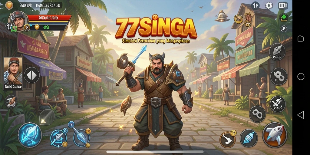 Tampilan gameplay yang menarik di 77SINGA dengan aktivitas simulasi yang beragam.