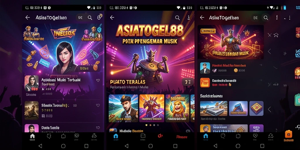 Tampilan antarmuka ASIATOGEL88 yang menarik dengan pilihan lagu yang variatif.