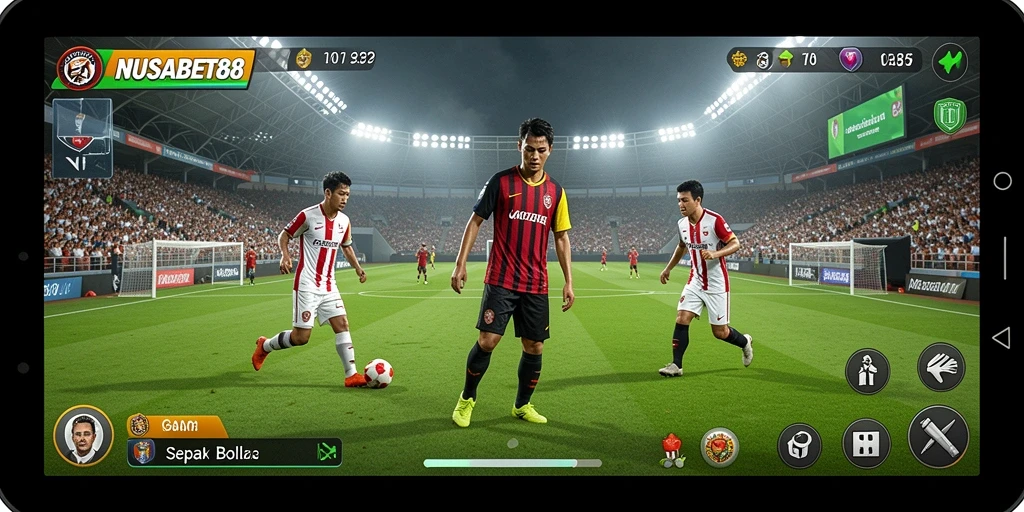 Tampilan gameplay seru dalam NUSABET88 untuk penggemar sepak bola.