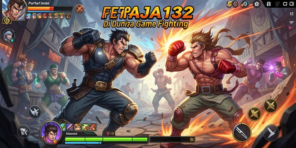Screenshot utama RAJA132 menampilkan aksi pertarungan yang epic.
