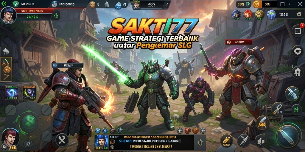 Screenshot utama SAKTI77 menampilkan aksi seru dalam pertempuran SLG.